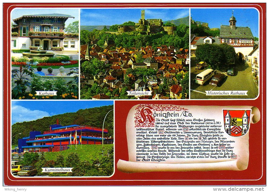Königstein Taunus - Mehrbildkarte 4  Mit Chronik - Koenigstein
