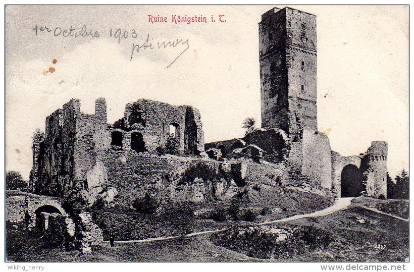 Königstein Taunus - S/w Ruine Königstein 2 - Koenigstein