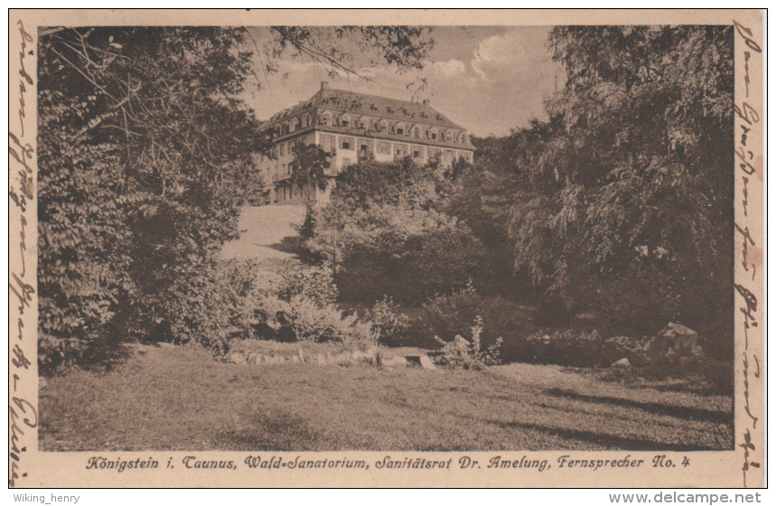 Königstein Taunus - S/w Wald Sanatorium Dr Amelung - Koenigstein