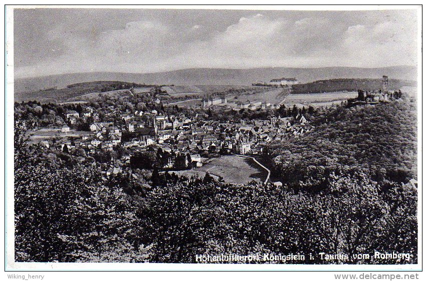 Königstein Taunus - S/w Vom Romberg - Koenigstein