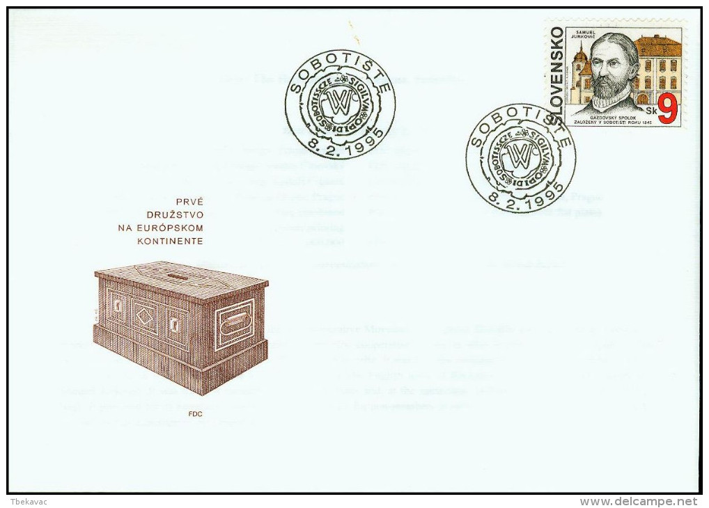 Slovakia 1995, FDC Cover Farmers Association Sobotiste Mi.# 216, Ref.bbzg - FDC