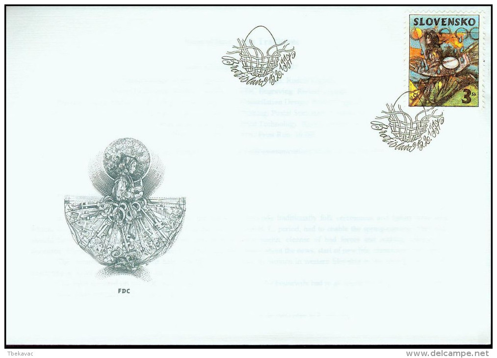 Slovakia 1997, FDC Cover Easter Collection Of Dew Mi.# 274, Ref.bbzg - FDC