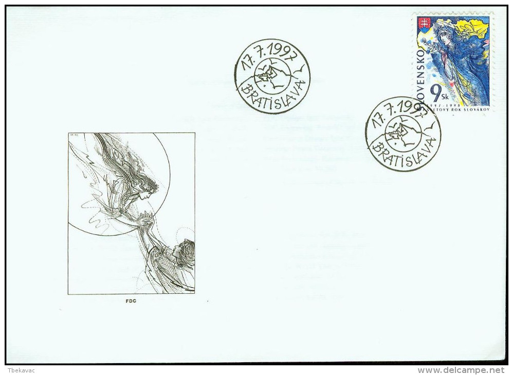 Slovakia 1997, FDC Cover World Year Of Slovaks Art Mi.# 283, Ref.bbzg - FDC