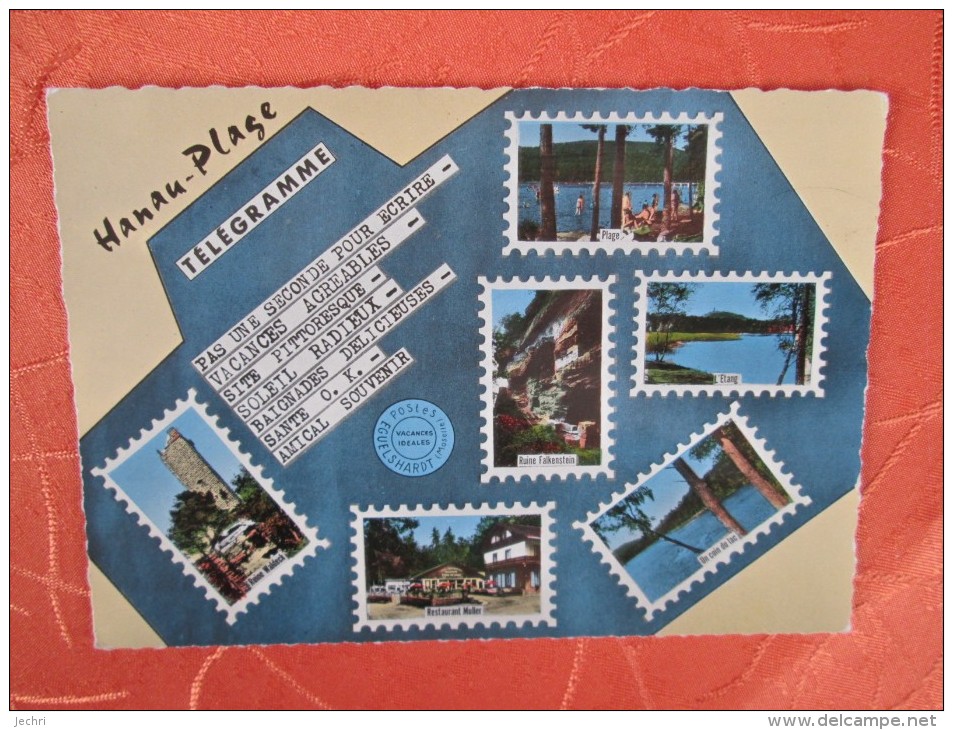 HANAU PLAGE . STYLE TELEGRAMME . DECO TIMBRES POSTES - Other & Unclassified