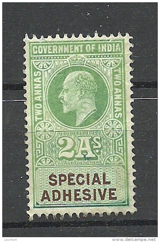 INDIA Special Adhesive Tax Revenue Edward O - Official Stamps