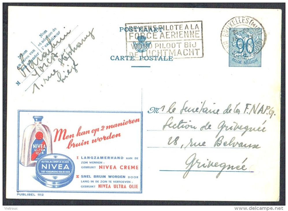 CP Public. N° 1112  "NIVEA Creme En Ultra Olie" - Circulé - Circulated - Gelaufen - 1952. - Publibels