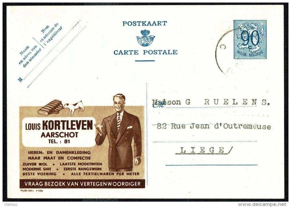 CP Public. N° 1106  " Louis KORTLEVEN, Aarschot " - Circulé / Circulated - 1952. - Publibels