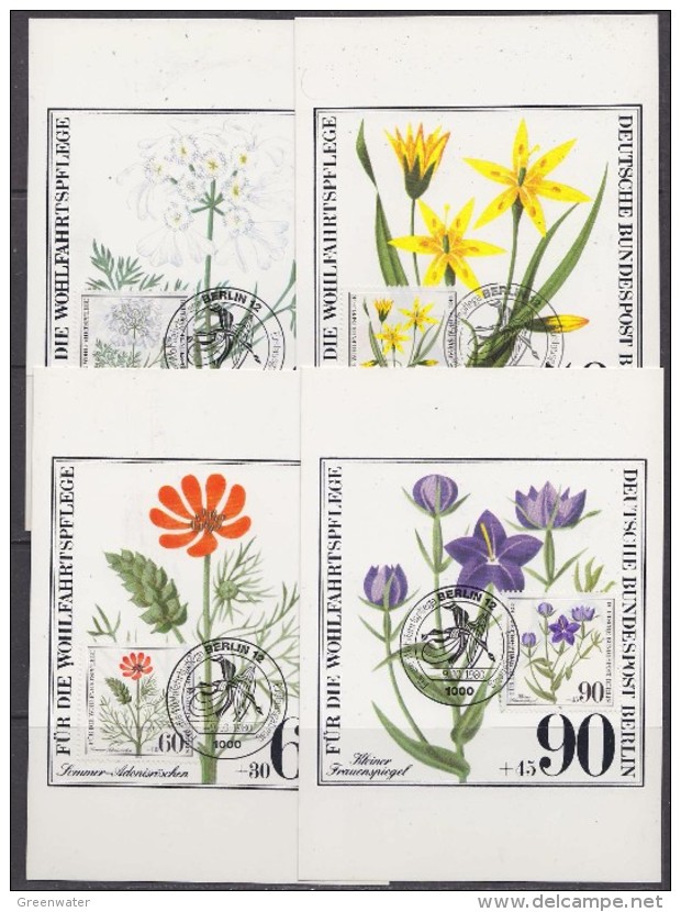 Berlin 1980 Plants & Flowers 4v Maxicards (30431) - Maximum Kaarten