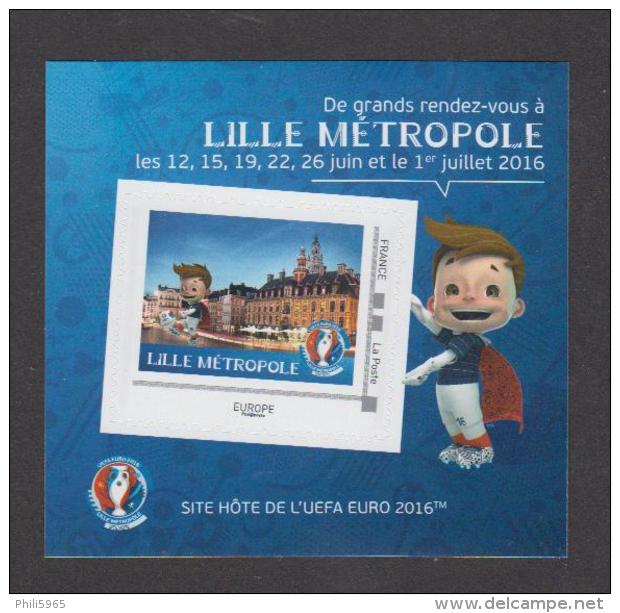 France - Bloc Collector Autocollant Neuf Euro De Football 2016 - Lille - TB - Collectors