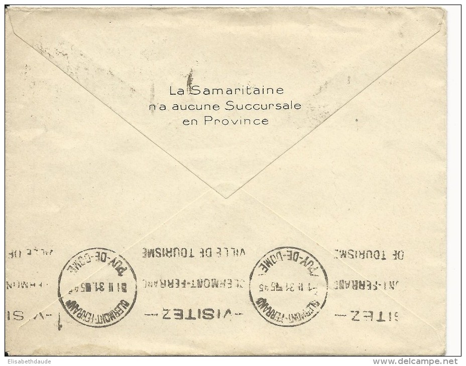 1931 - ENVELOPPE DECOREE (SAMARITAINE) De PARIS Avec ROULETTE SEMEUSE - 1903-60 Semeuse Lignée