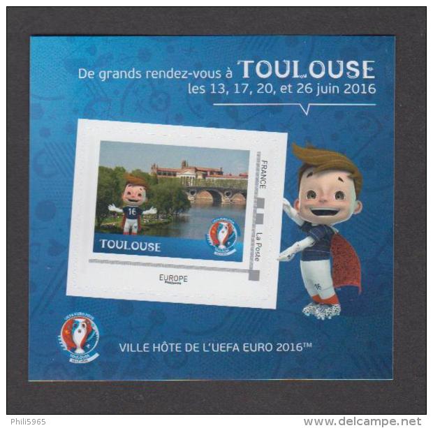 France - Bloc Collector Autocollant Neuf Euro De Football 2016 - Toulouse - TB - Collectors