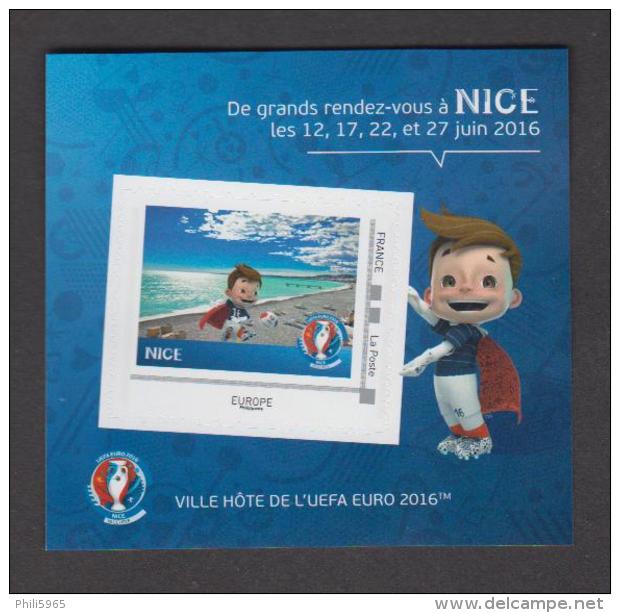 France - Bloc Collector Autocollant Neuf Euro De Football 2016 - Nice - TB - Collectors