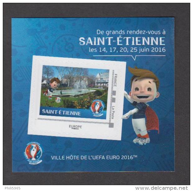 France - Bloc Collector Autocollant Neuf Euro De Football 2016 - St Etienne - TB - Collectors