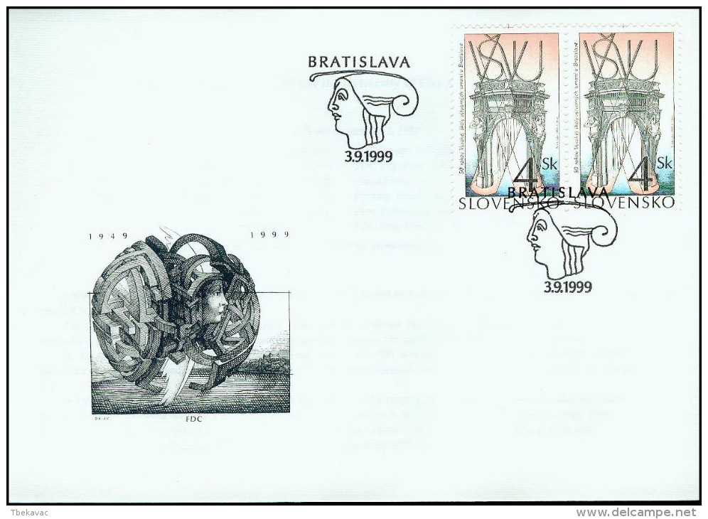 Slovakia 1999, FDC Cover Academy Of Fine Arts & Design Mi.# 347, Ref.bbzg - FDC