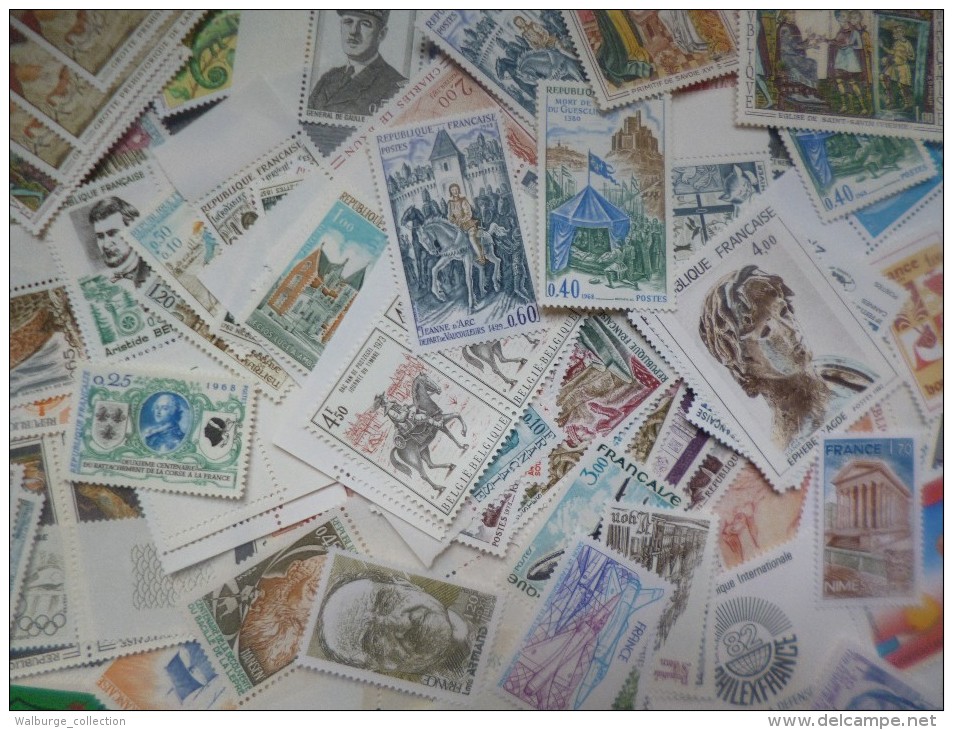 FRANCE SPLENDIDE VRAC NEUF XX AVEC CARNETS ANNEES 70s. ENVIRON 4000 TIMBRES !!! DEPART 1 EURO !!!