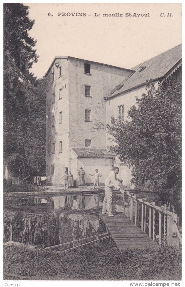 PROVINS - Le Moulin St-Ayoul - Animé - Peu Fréquent - TBE - Provins