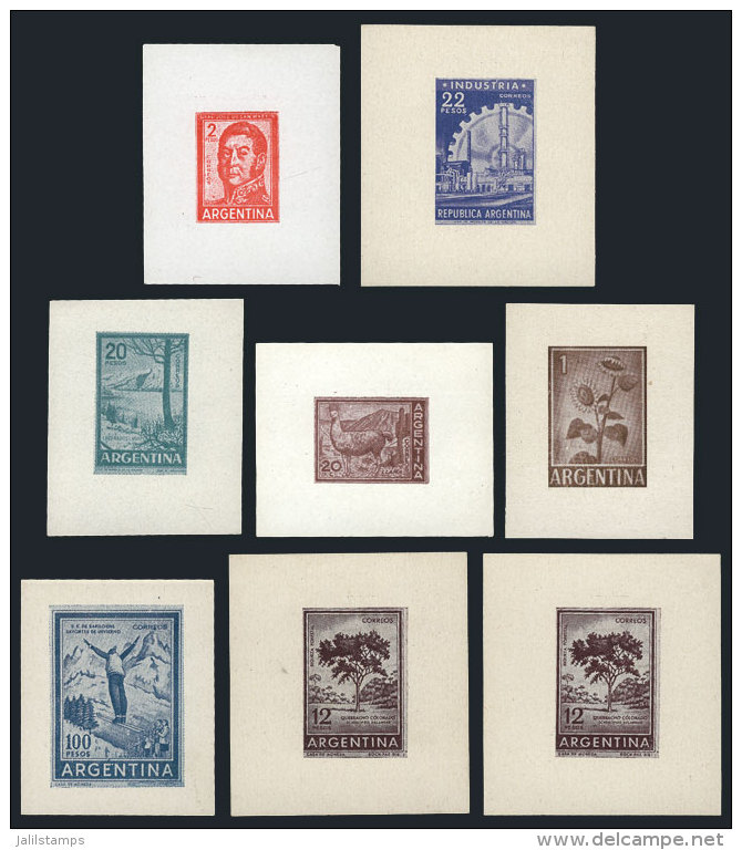 Group Of 8 Reproductions Of Stamps Of The "Próceres &amp; Riquezas Naturales II" Issue, Probably From The... - Verzamelingen & Reeksen