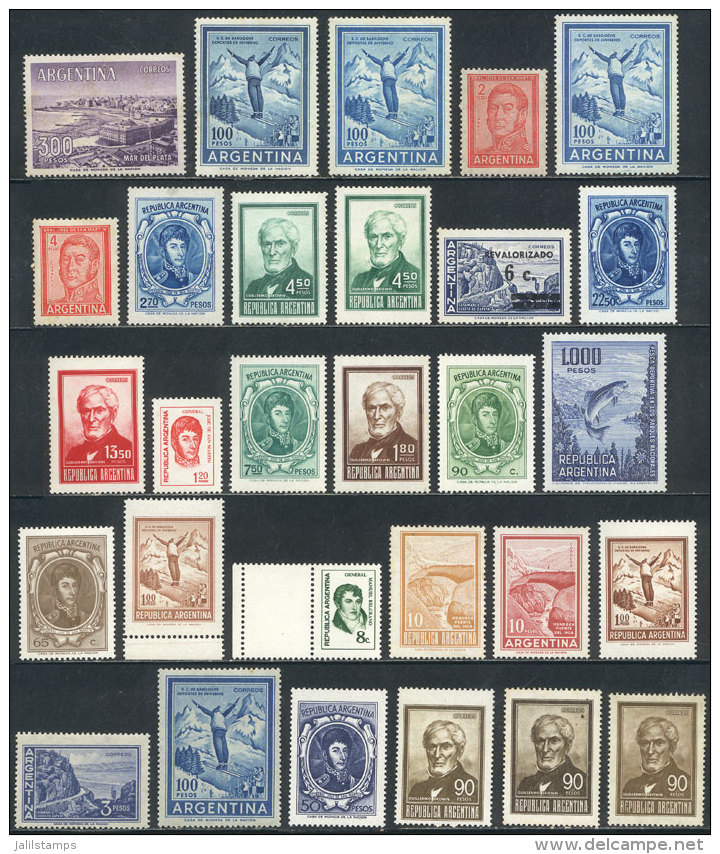 Lot Of Approximately 60 Mint Stamps, Including Some Good Values, Most With Stain Spots, High Catalog Value, Good... - Collections, Lots & Séries