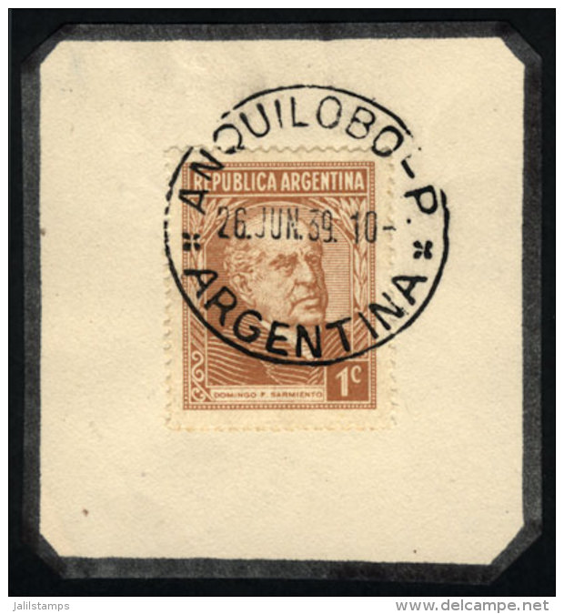 GJ.737, On Fragment With Cancel Of ANQUILOBO (La Pampa) Of 26/JUN/1939, Rare!! - Andere & Zonder Classificatie