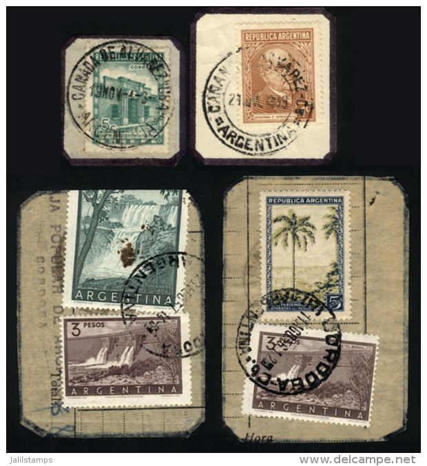 GJ.737 + Other Values, 4 Fragments With Cancels Of CAÑADA DE ÁLVAREZ (Córdoba), VF! - Autres & Non Classés