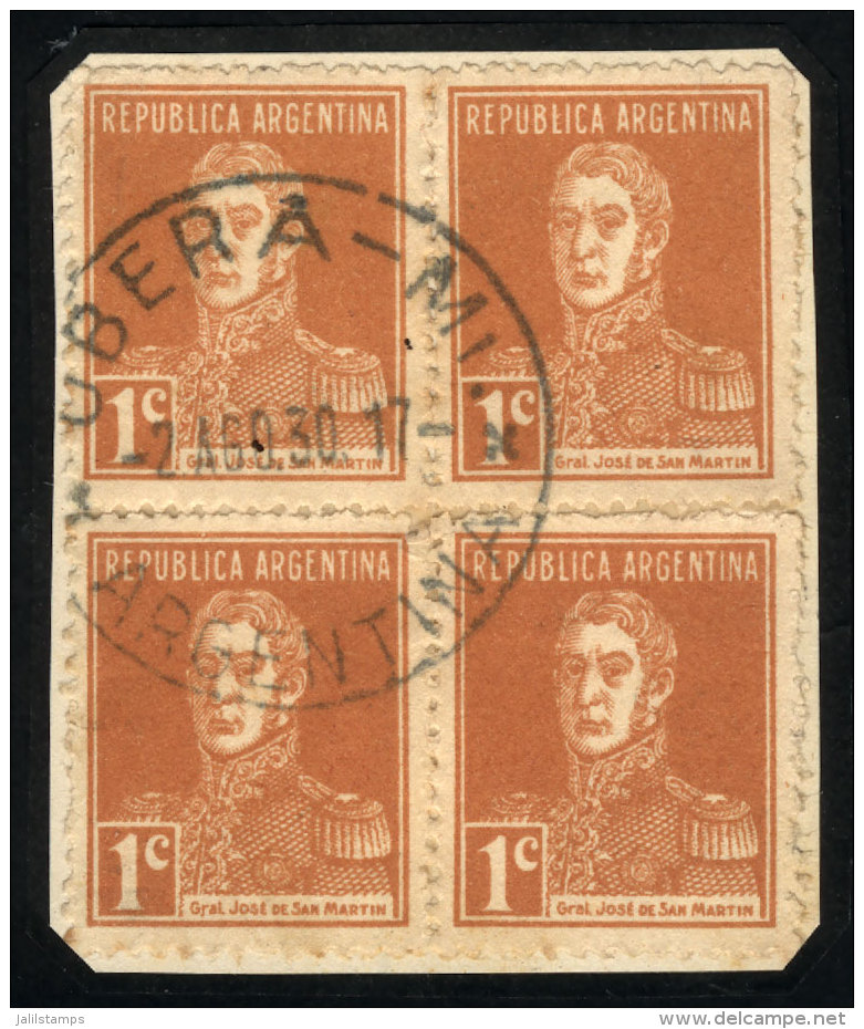 GJ.595 X4, With Reconstructed Cancel Of OBERÁ (Misiones), VF! - Autres & Non Classés