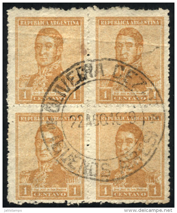 GJ.465, Block Of 4, With Cancel Of OLIVEIRA CEZAR (Buenos Aires), VF! - Autres & Non Classés