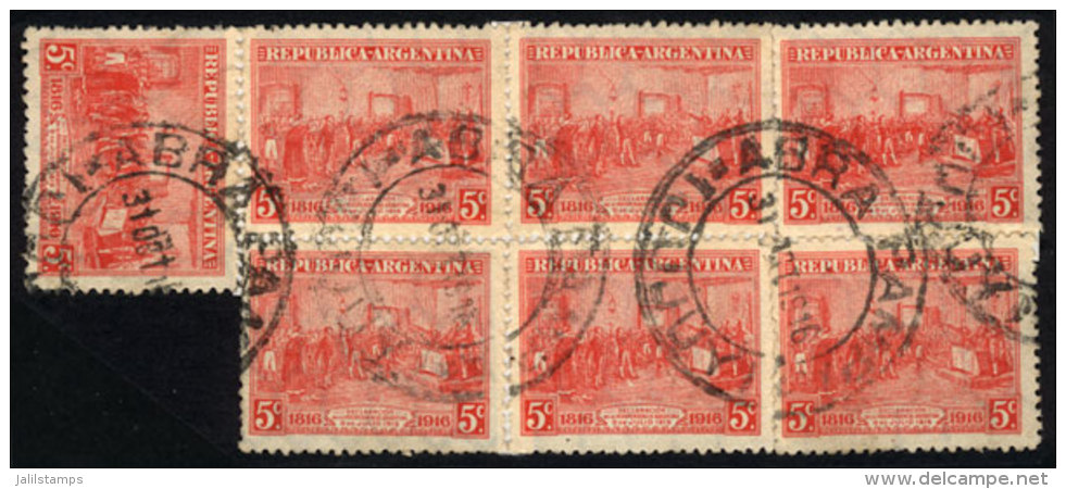 GJ.403 X7, Reconstructing Cancels Of ABRA PAMPA (Jujuy) Of 31/OC/1916, Very Fine! - Andere & Zonder Classificatie