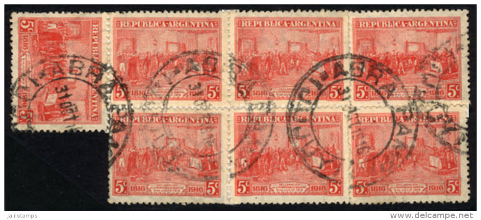 GJ.403 X7, Reconstructing Cancels Of ABRA PAMPA (Jujuy) Of 31/OC/1916, Very Fine! - Autres & Non Classés