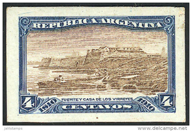 GJ.304, 4c Centenary Of The 1810 Revolution, PROOF Printed On Glazed Card In Brown And Blue (1958 Kneitschel,... - Autres & Non Classés