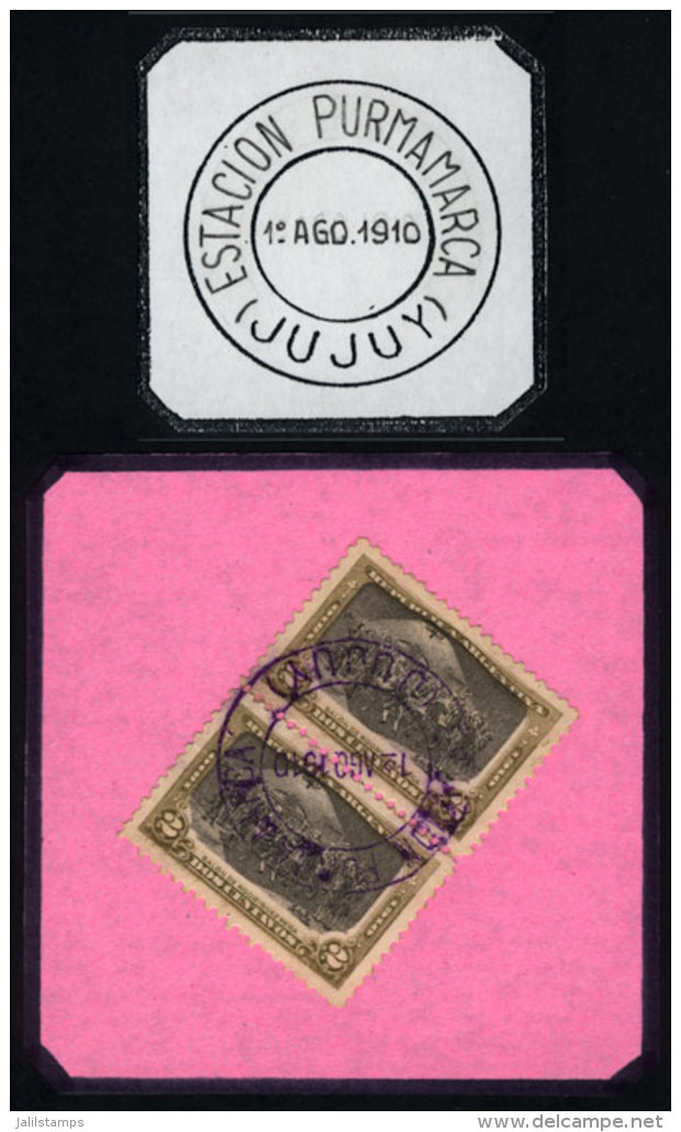 GJ.302 X2, Reconstructing A Cancel Of ESTACIÓN PURMAMARCA (Jujuy ) In Violet For 1/AU/1910, VF! - Autres & Non Classés