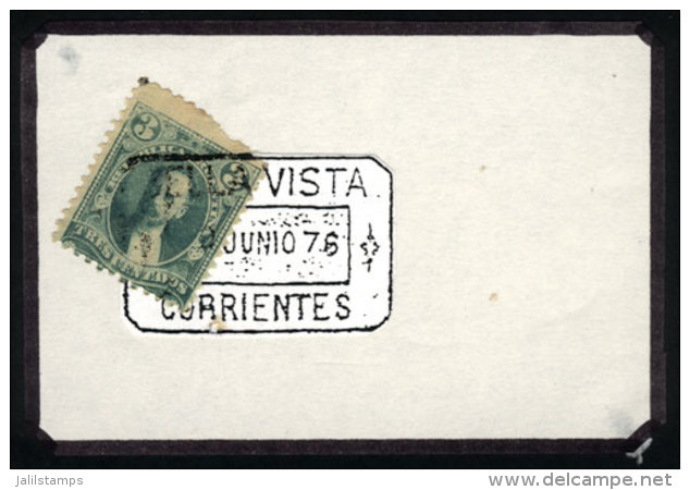 GJ.124, Perf 11&frac12; X 12, With Reconstructed Cancel Of BELLA VISTA (Corrientes), With Defect - Autres & Non Classés