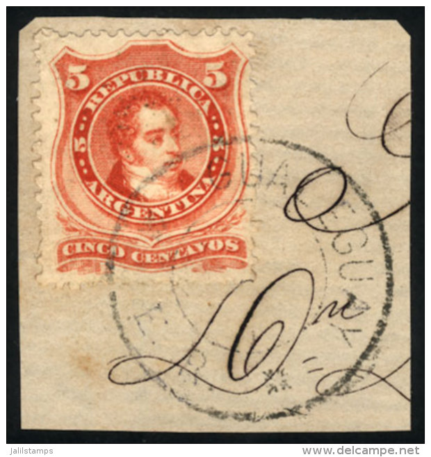 GJ.38, On Fragment, With Cancel Of GUALEGUAY (Entre Ríos), VF Quality! - Andere & Zonder Classificatie