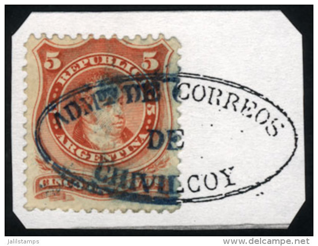 GJ.37, With Reconstructed Cancel: Administración De Correos De CHIVILCOY, In Blue, VF Quality! - Andere & Zonder Classificatie