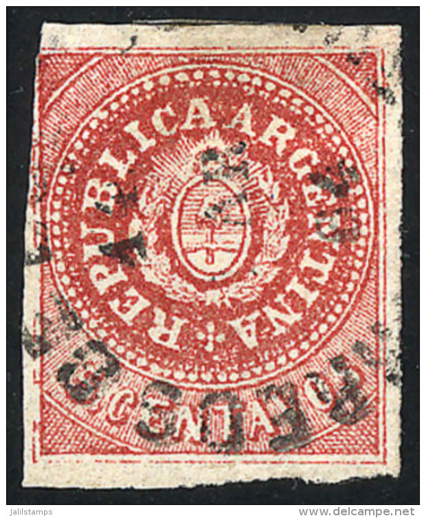 GJ.15, 5c. Narrow C, Dull Red, Used In Buenos Aires On 14/MAR/1864, VF! - Oblitérés