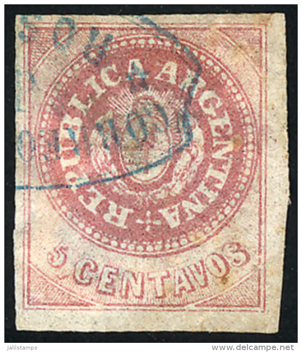 GJ.7, 5c. Rose, With Accent, Used In Rosario, With Defects. - Gebruikt