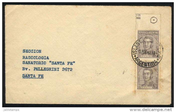 Cover Franked With 6c (GJ.741 X2) Sent From Orkney Islands To Santa Fe On 5/FE/1945, With Arrival Backstamp Of... - Andere & Zonder Classificatie