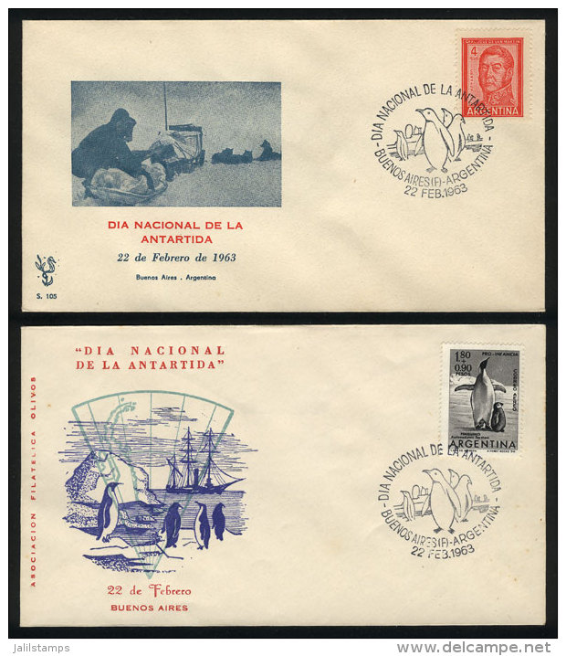 2 Different Covers Commemorating The "National Antarctic Day" Of 22/FE, Very Fine! - Andere & Zonder Classificatie