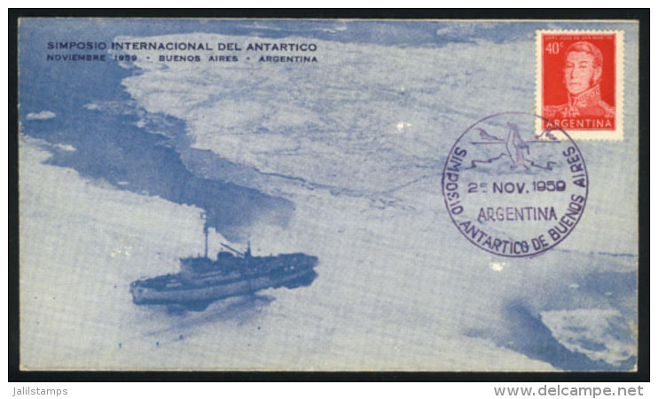 Cover With Special Postmark Of The "Antarctic Symposium Of Buenos Aires" Of 25/NO/1959, Very Nice! - Autres & Non Classés