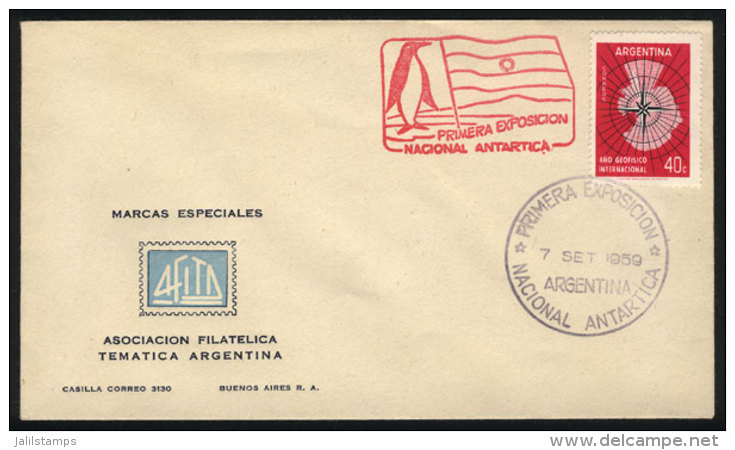 Cover With 2 Different Postmarks Of The "First National Antarctic Expo" Of 7/SE/1959, VF! - Autres & Non Classés