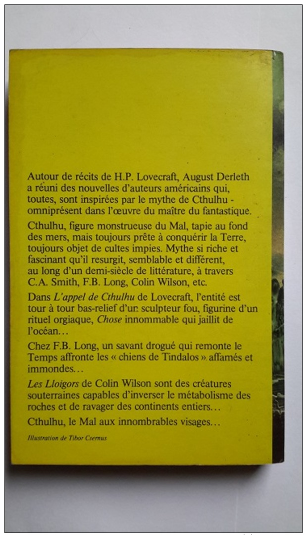 Légendes Du Mythe De Cthulhu Howard P. Lovecraft 1981 (200g) - Fantastique