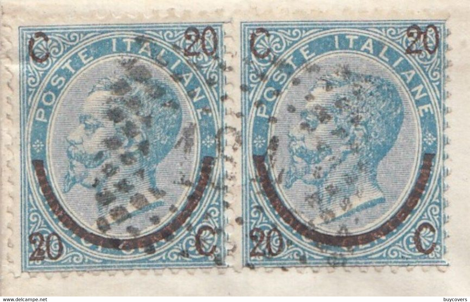 VM08- VIA DI MARE- Lettera Del 1866 Da NAPOLI A Annonay (F) Con Coppia Di Cent 20 Su 15, 1° Tipo , DISINFETTATA - - Storia Postale