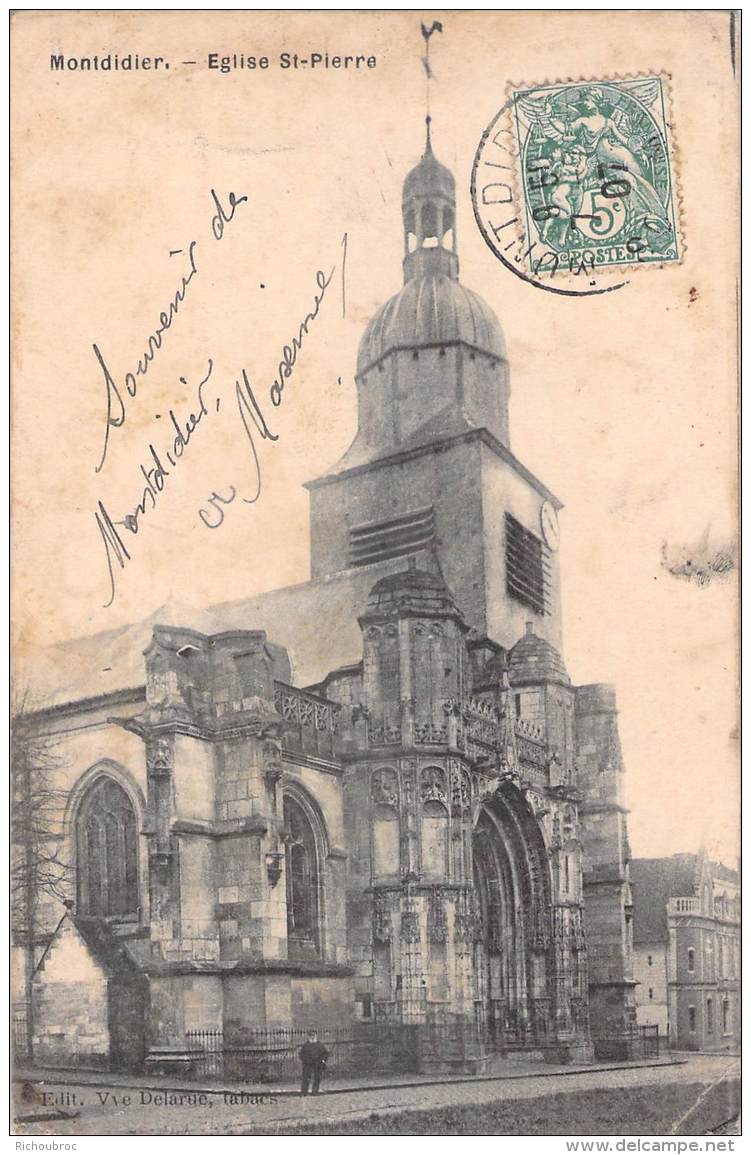 80 MONTDIDIER EGLISE SAINT PIERRE / EDITION DELARUE - Montdidier