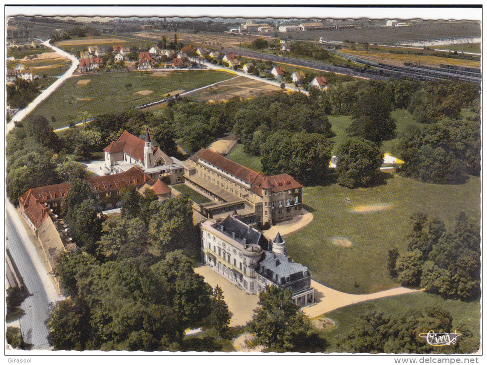 CPSM VERNEUIL SUR SEINE 78 PENSIONNAT N D DES OISEAUX VUE AERIENNE ED CIM - Verneuil Sur Seine