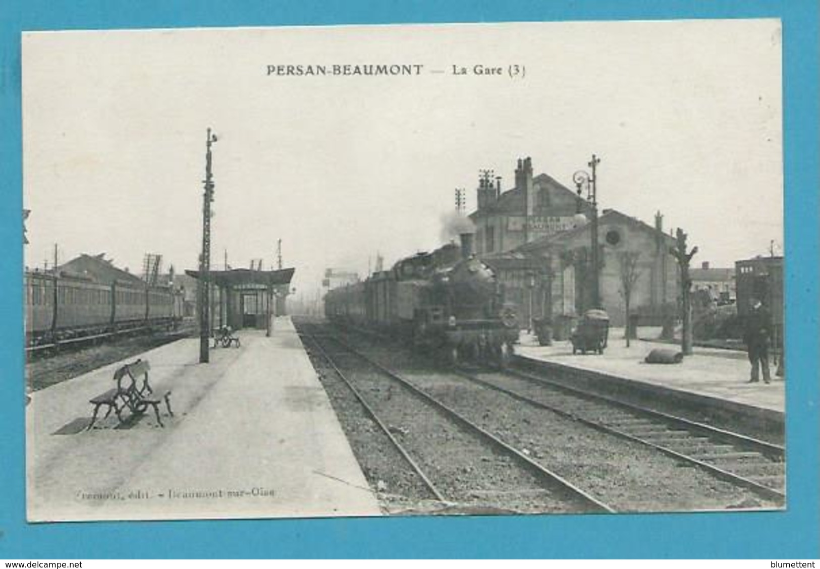 CPA - Chemin De Fer Arrivée Du Train En Gare De PERSAN-BEAUMONT 95 - Persan