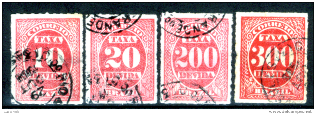 Brasile-162 - 1890 - SegnatasseY&T  N. 1, 2, 5, 6 (o) Used - Privi Di Difetti Occulti - - Postage Due