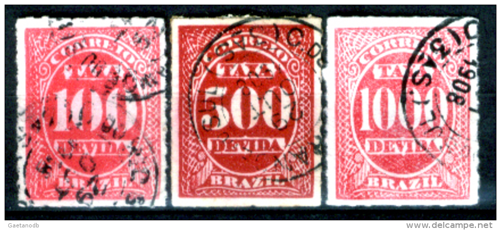 Brasile-161 - 1890 - SegnatasseY&T  N. 4, 7, 9 (o) Used - Privi Di Difetti Occulti - - Postage Due