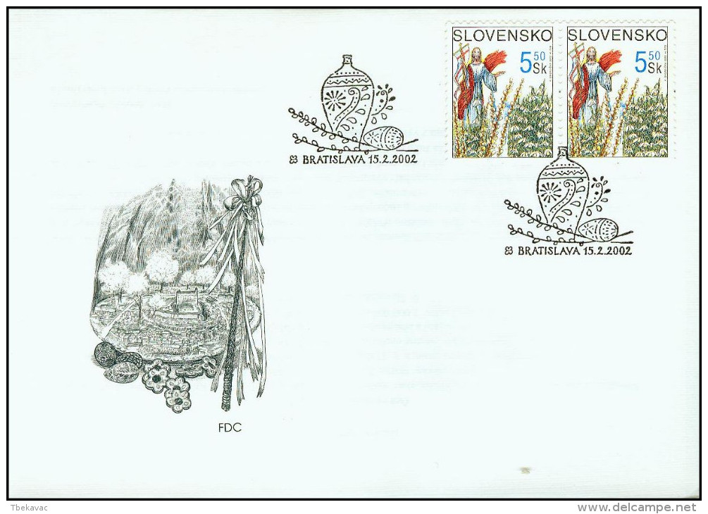 Slovakia 2002, FDC Cover Easter Mi.# 418, Ref.bbzg - FDC