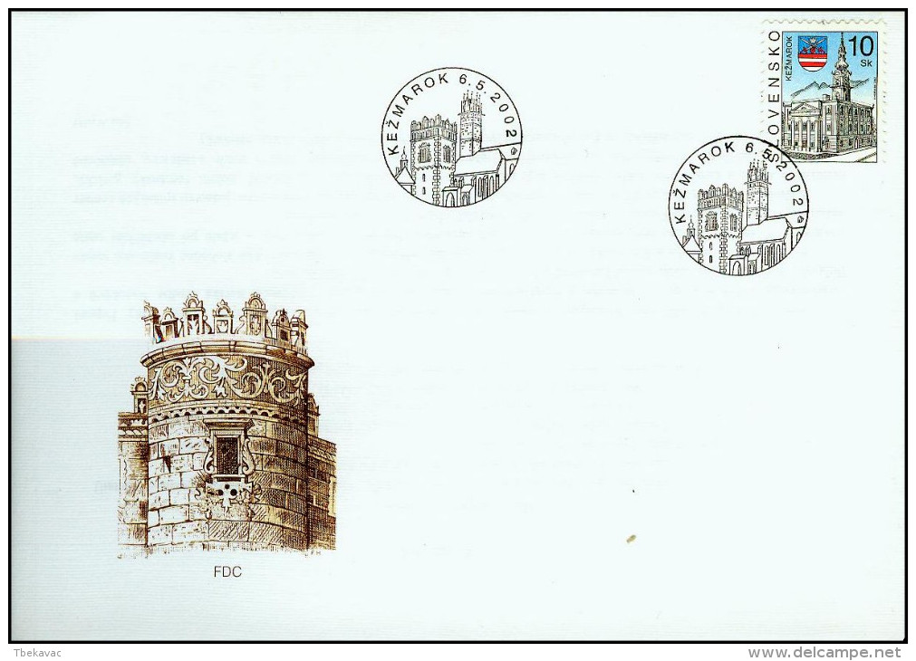 Slovakia 2002, FDC Cover Kezmarok Old Town Mi.# 423, Ref.bbzg - FDC