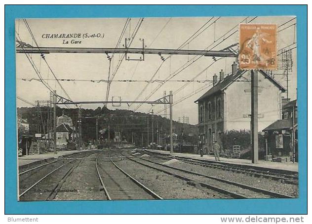 CPA - Chemin De Fer La Gare De CHAMARANDE 91 - Sonstige & Ohne Zuordnung