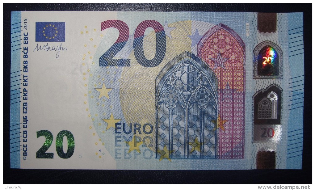 20 EURO S015I1 Draghi Italy Serie SF Perfect UNC - 20 Euro
